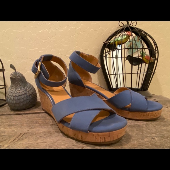 Tommy Hilfiger ankle strap wedge cork sandals - Picture 15 of 16